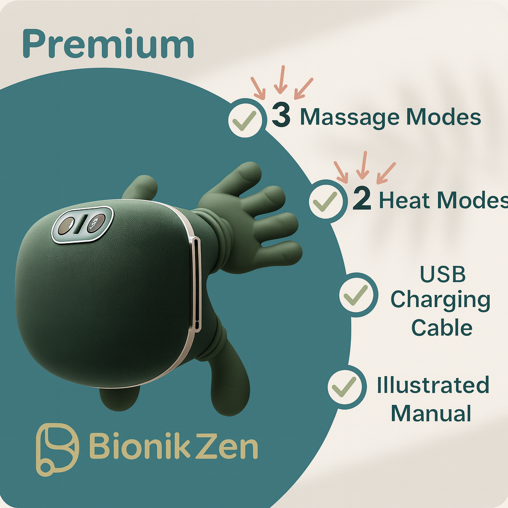 Neck massager with heat therapy