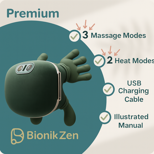 Neck massager with heat therapy